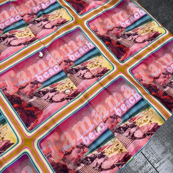 Zimmermann silk satin wonderland poster boxy shirt - Picture 6 of 8